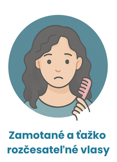 Zamotané a ťažko rozčesateľné vlasy