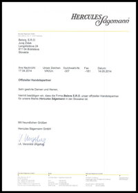 Hercules certifikat