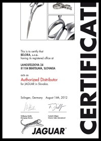jaguar solingen certifikat