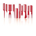 HAIR CARE set hrebeňov na vlasy 10 ks červený