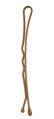 HAIR CARE sponky do vlasov zvlnené hnedné 5 cm - 20 ks