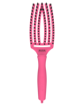 OLIVIA GARDEN Finger Brush Hot Pink kefa na vlasy masážna 6-radová stredná