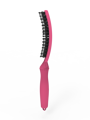 OLIVIA GARDEN Finger Brush Hot Pink kefa na vlasy masážna 6-radová stredná