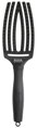 OLIVIA GARDEN Finger Brush Black kefa na vlasy masážna 6-radová stredná