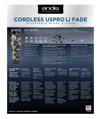 ANDIS 73100 Cordless UsPro Li Fade profesionálny vyholovací strojček na vlasy Li-aku / kábel
