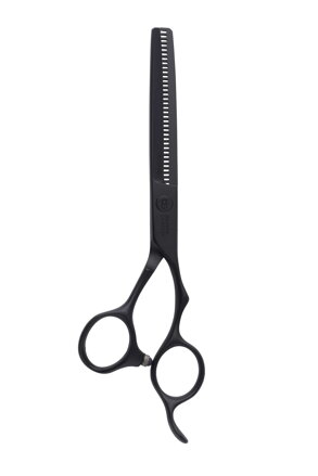 OLIVIA GARDEN Silk Cut Pro Matt Black 6,35" efilačné kadernícke nožnice 35 zubov