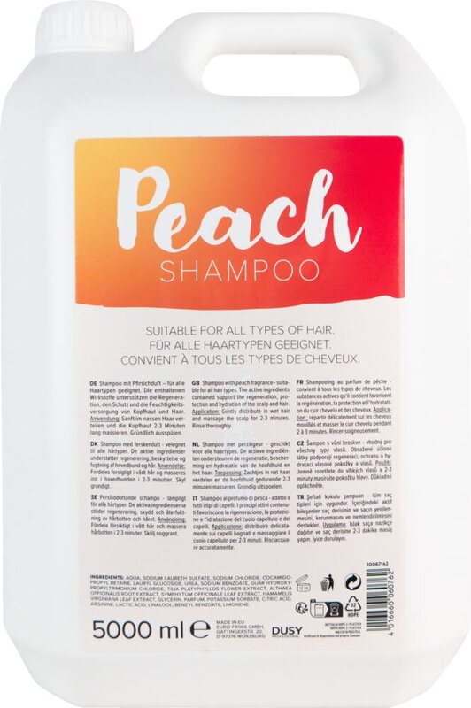 DUSY Peach Shampoo pre všetky typy vlasov 5 L DUSY Peach Shampoo pre všetky typy vlasov 5 L