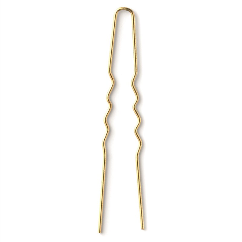 BRATT vlásenky Curly Pin 20 ks zlaté 44 mm