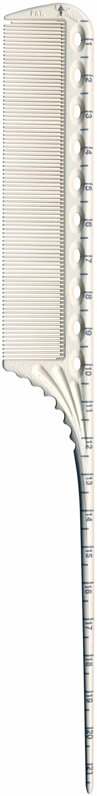 Y.S. PARK G11 tupírovací hrebeň s pravítkom biely - 220 mm Y.S. PARK G11 tupírovací hrebeň s pravítkom biely - 220 mm