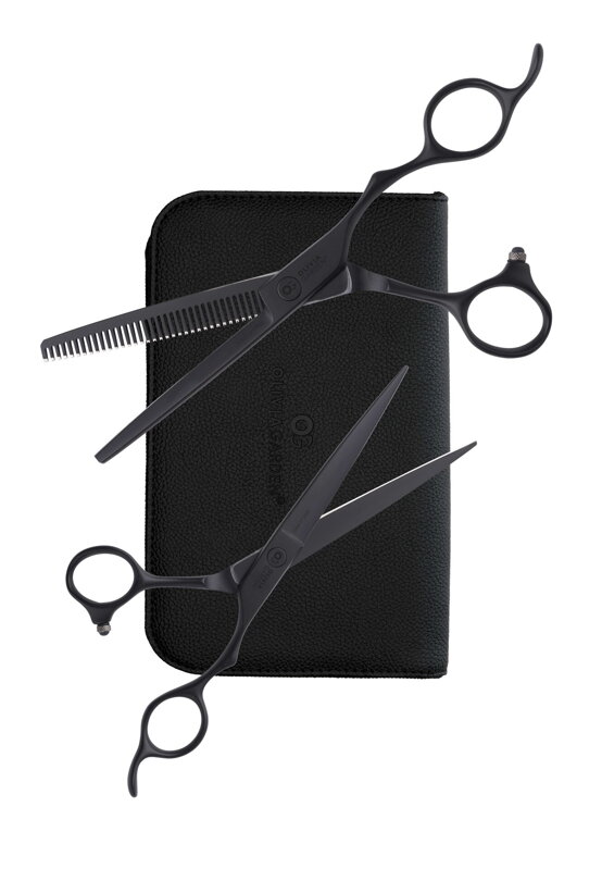 OLIVIA GARDEN Silk Cut Pro Matt Black Set 6,5" + 6,35" kadernícke nožnice OLIVIA GARDEN Silk Cut Pro Matt Black Set 6,5" + 6,35" kadernícke nožnice
